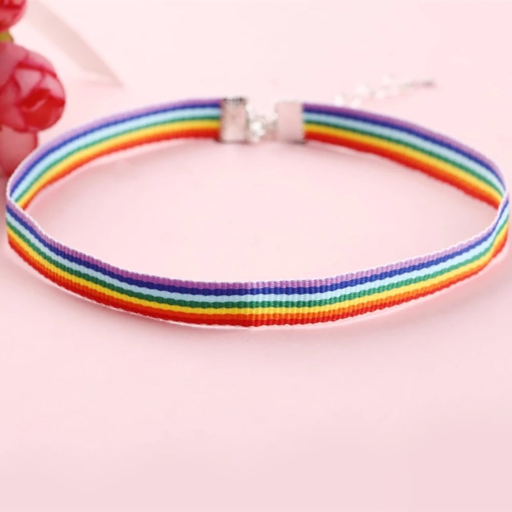 Rainbow Choker Necklace