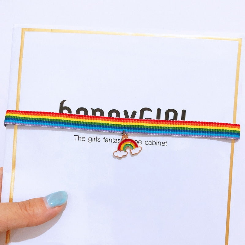 Rainbow Choker Necklace