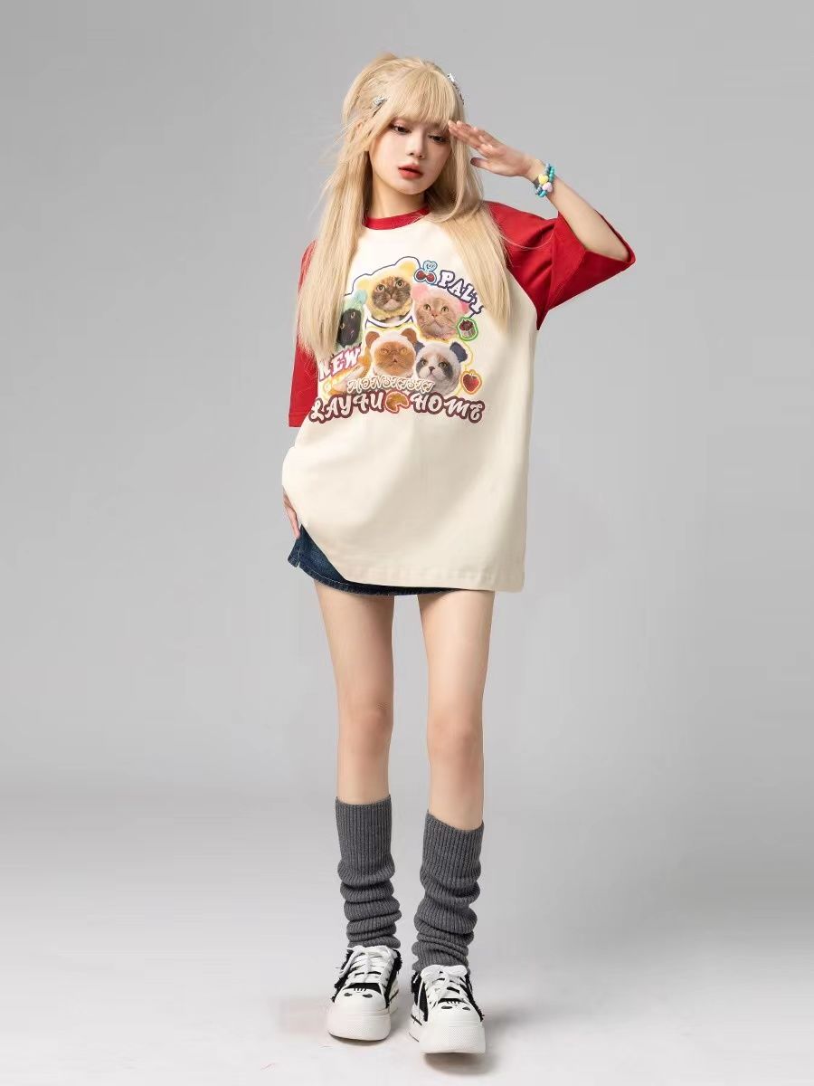 Cute Meme Cats Oversize T-Shirt