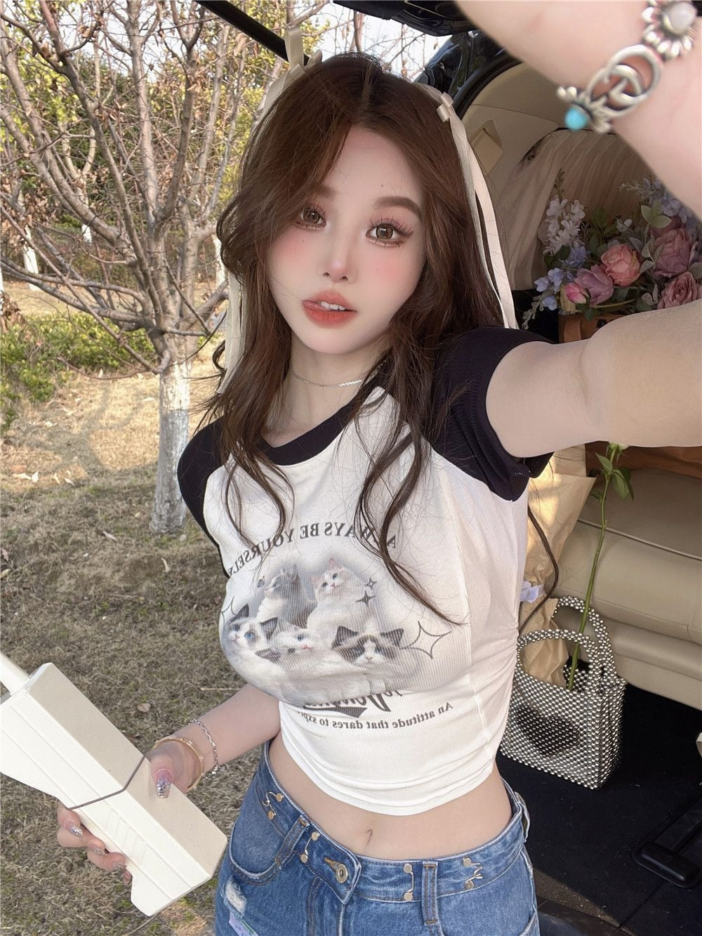 Cute Cat Baseball T-Shirt