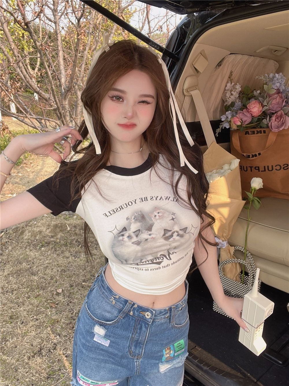 Cute Cat Baseball T-Shirt