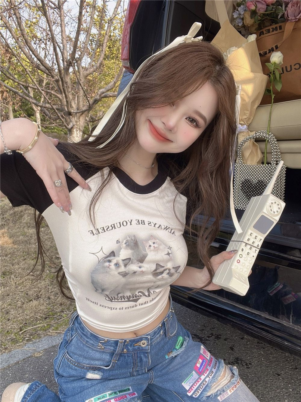 Cute Cat Baseball T-Shirt