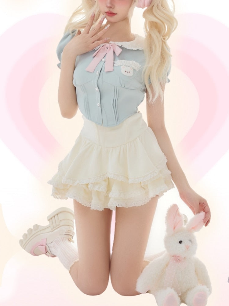 Baby Blue Dollette Bloomers Matching Set