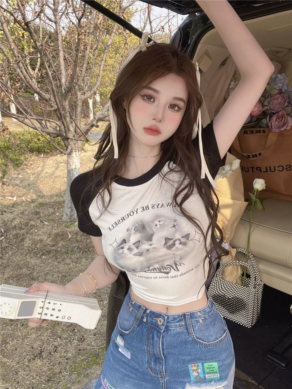 Cute Cat Baseball T-Shirt