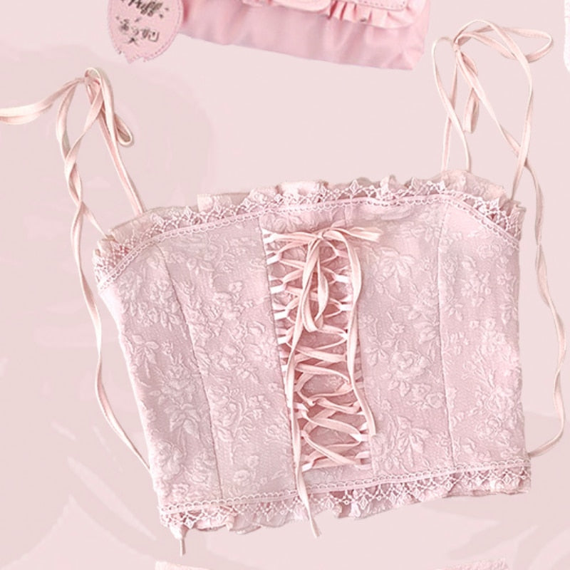 Soft Pink Sweet Lolita Skirt Set