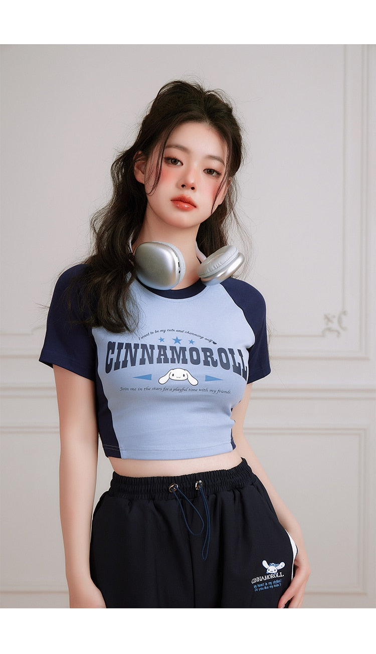 Baseball Crop Top Cinnamoroll