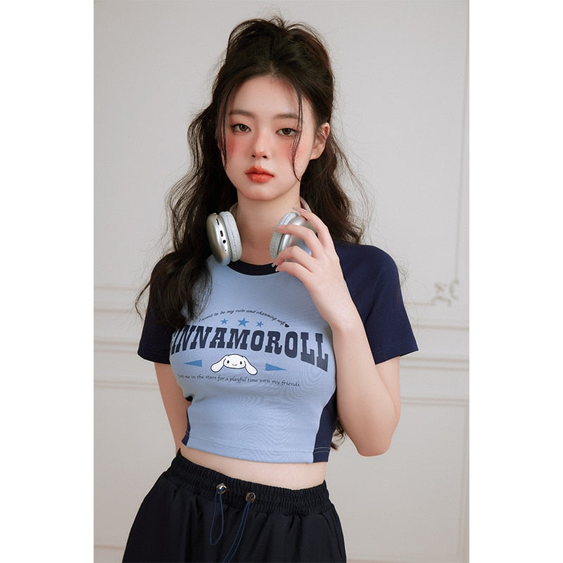 Baseball Crop Top Cinnamoroll