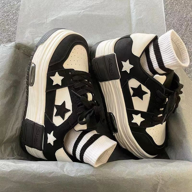 K-Pop Star Platform Sneakers - Black