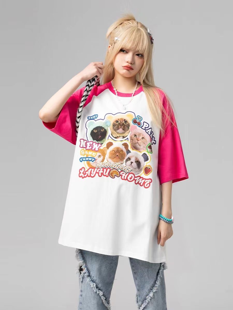 Cute Meme Cats Oversize T-Shirt