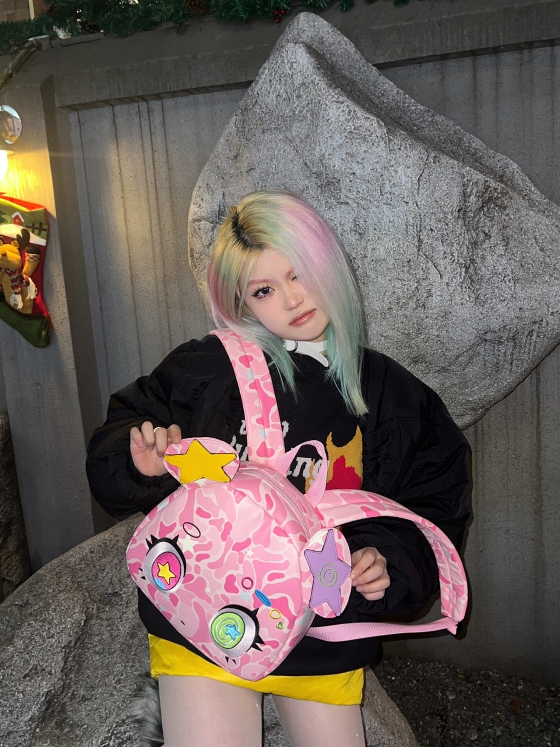 Harajuku Pink Bear Backpack