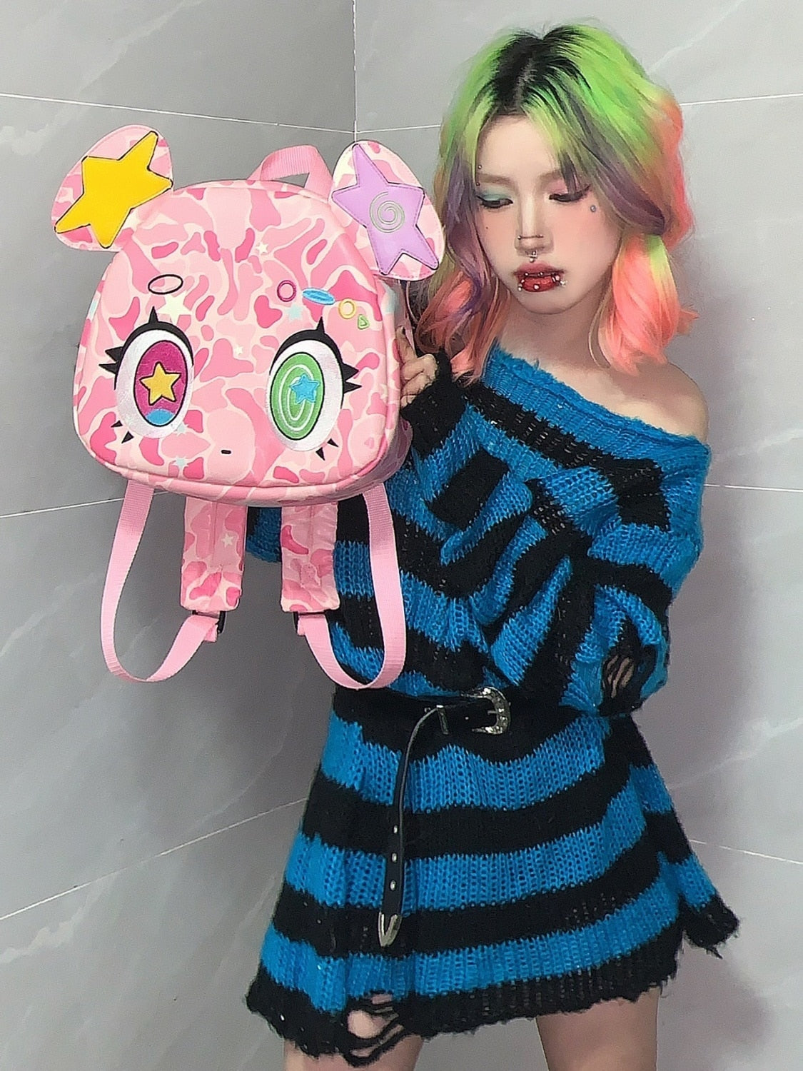 Harajuku Pink Bear Backpack
