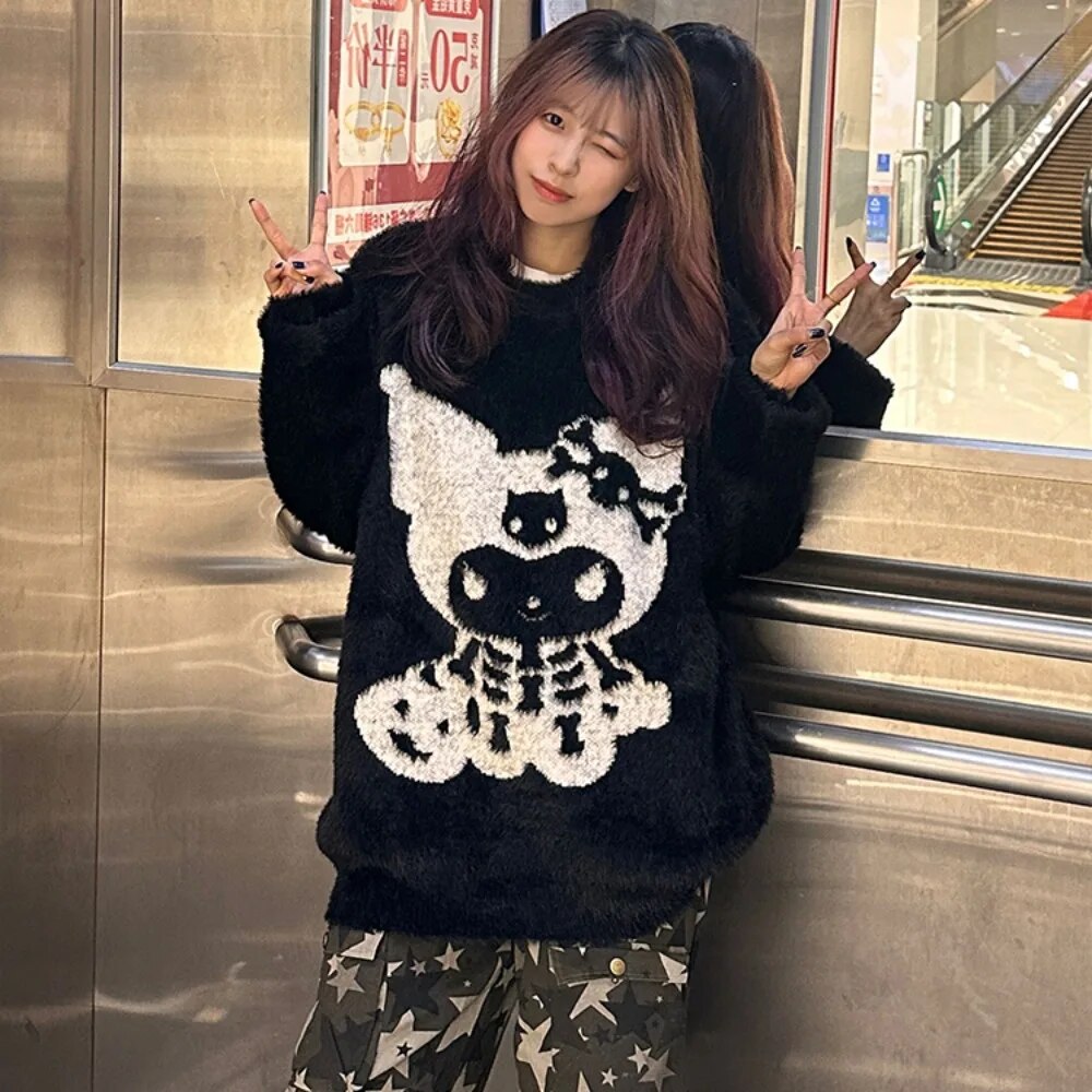 Skeleton Kuromi Sweater