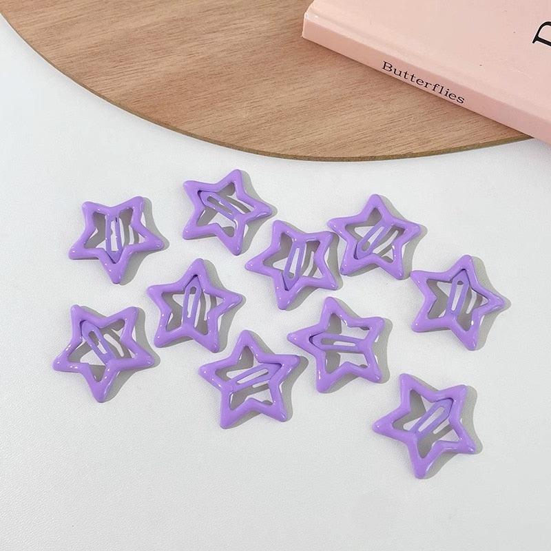 Star BB Hair Clips 10 pcs Set