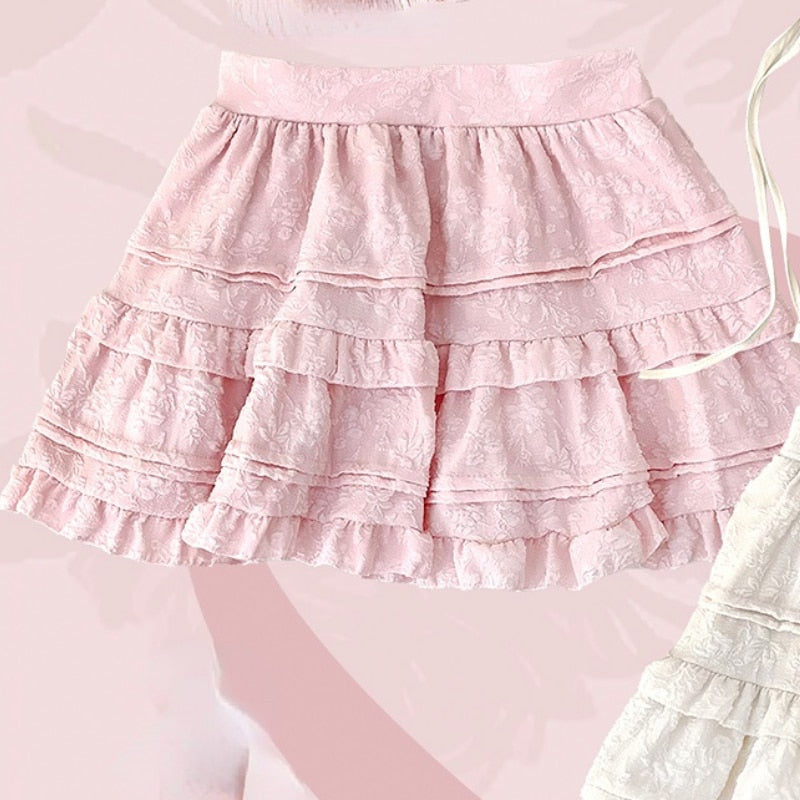 Soft Pink Sweet Lolita Skirt Set