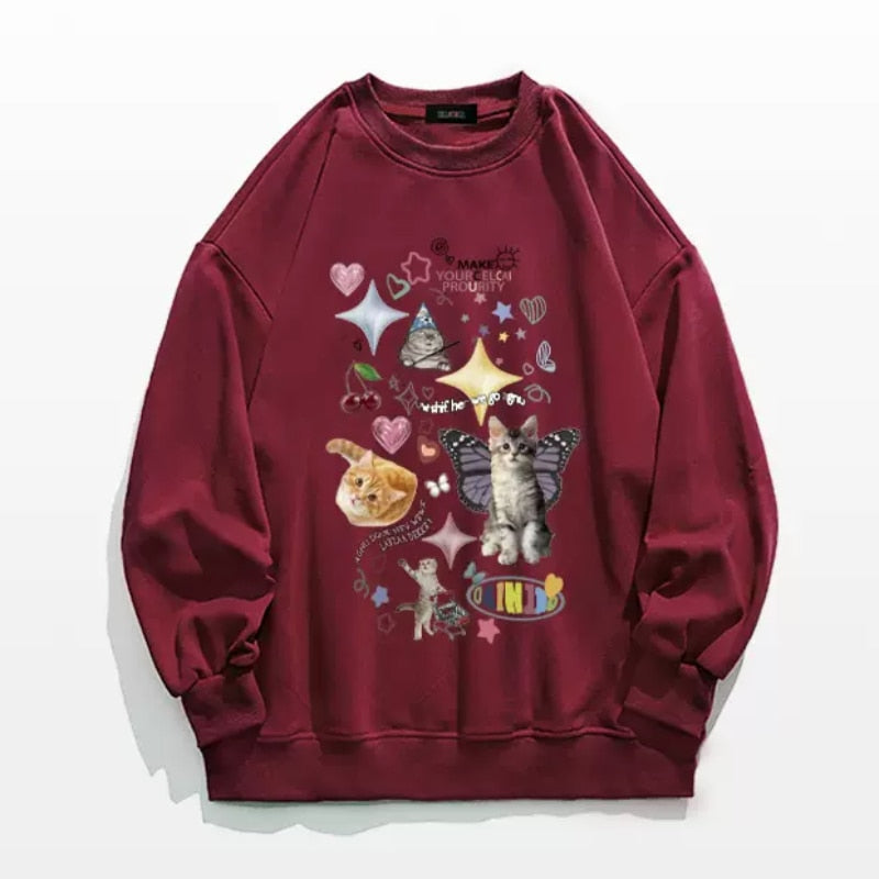 Cute Meme Cats Sweatshirt