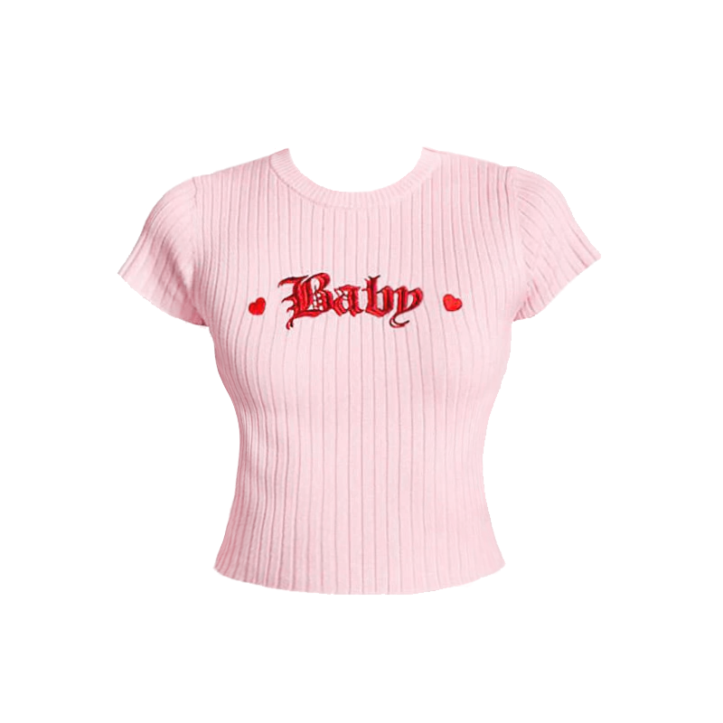 Baby Embroidery Crop Top