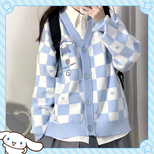 Sanrio Clothes - Cinnamoroll Cardigan Sweater - Kawaii