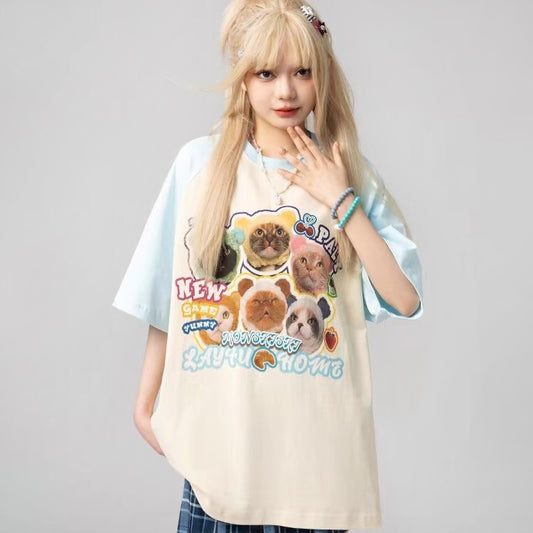 Cute Meme Cats Oversize T-Shirt