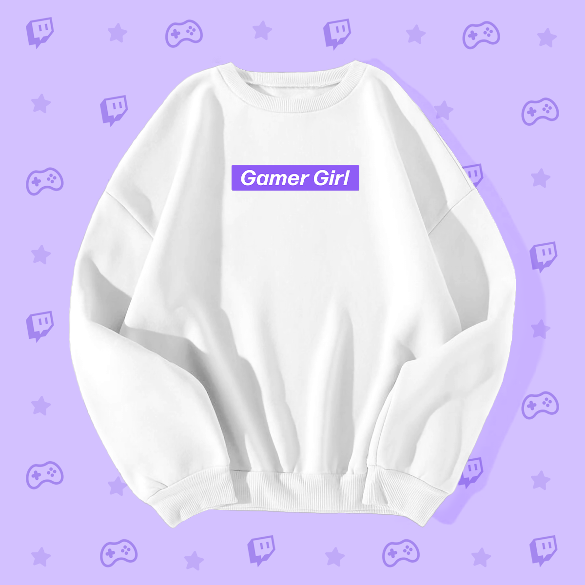 Gamer Girl Purple Box Logo Sweatshirt