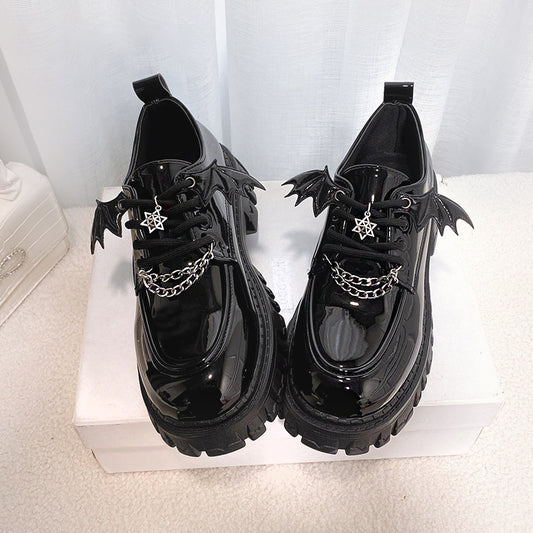 Preppy Bat Wings Gothic Shoes