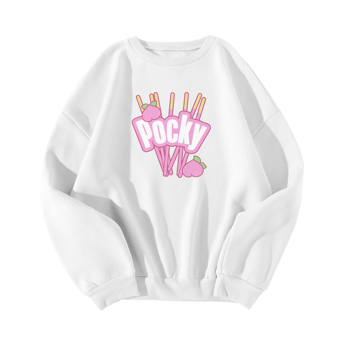 Pocky Sweatshirt Pink Peach White