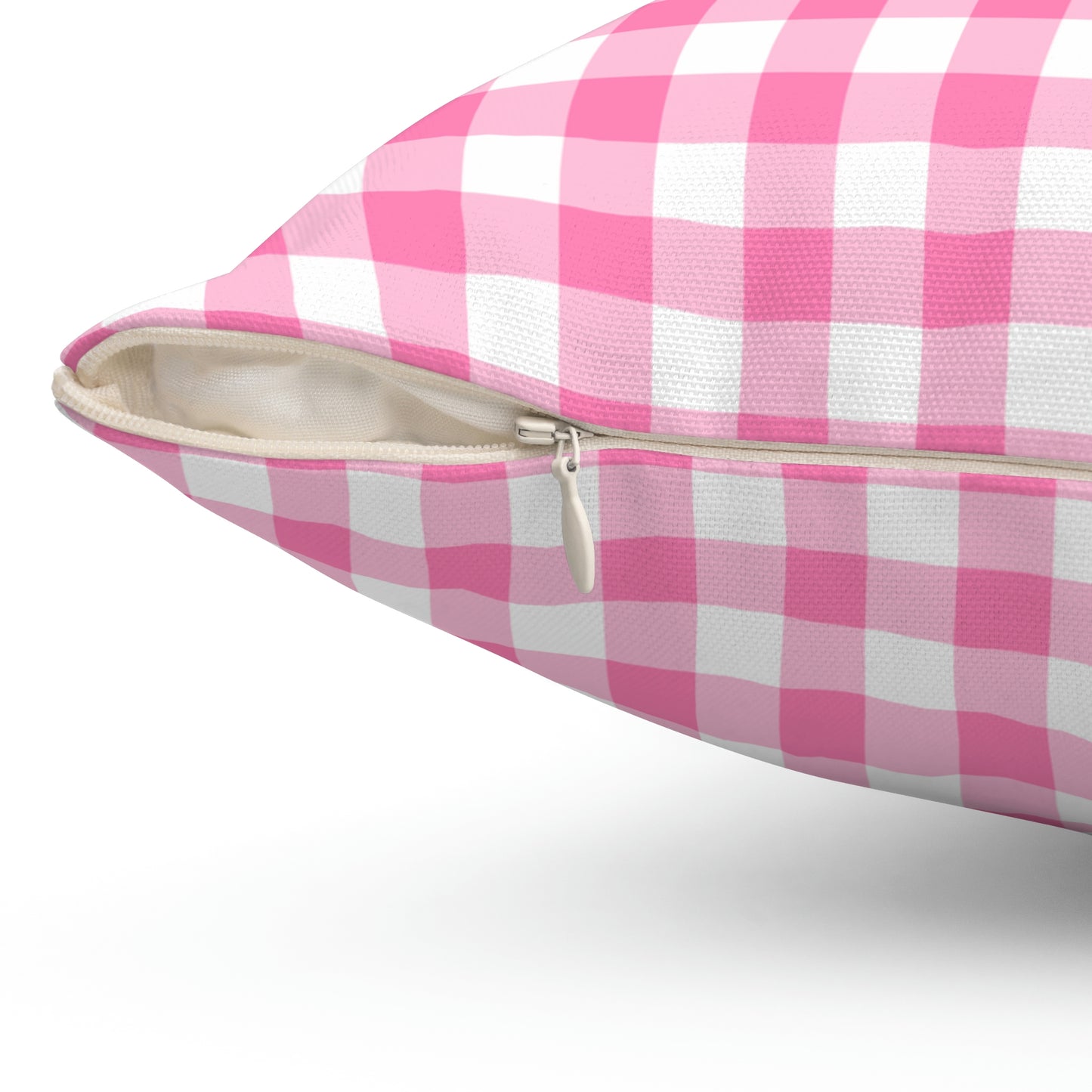 Kawaii Romantic Gingham Pink Pillow