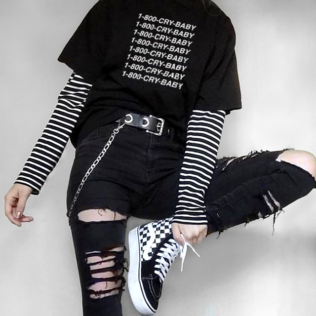 1-800-CRY-BABY T-Shirt Black