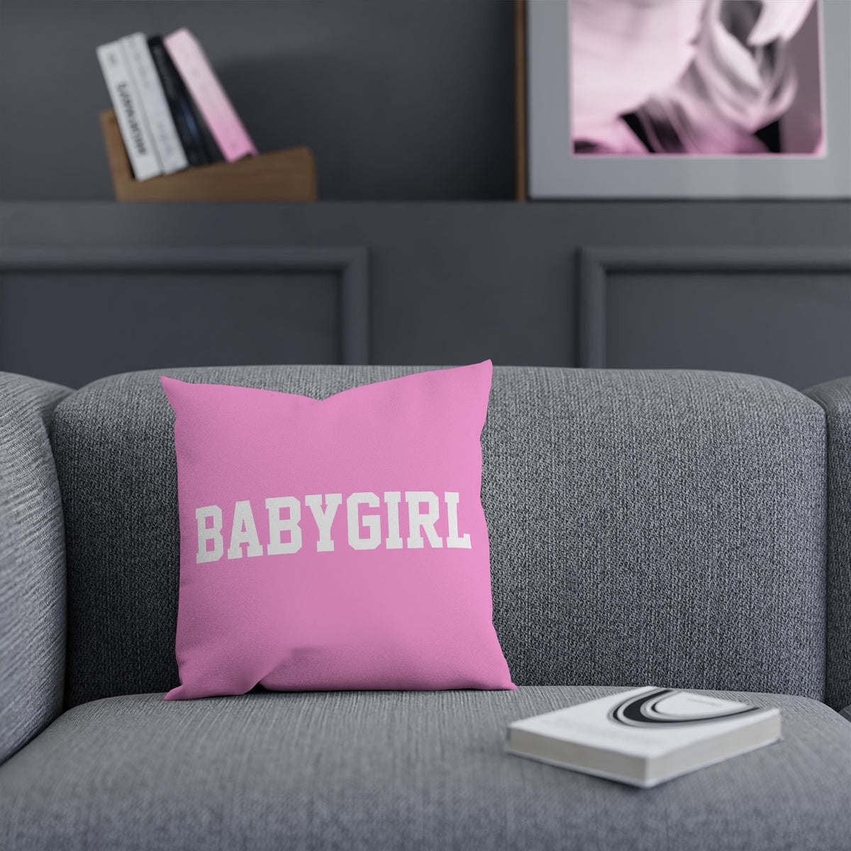 College Baby Girl Pink Pillow Cushion