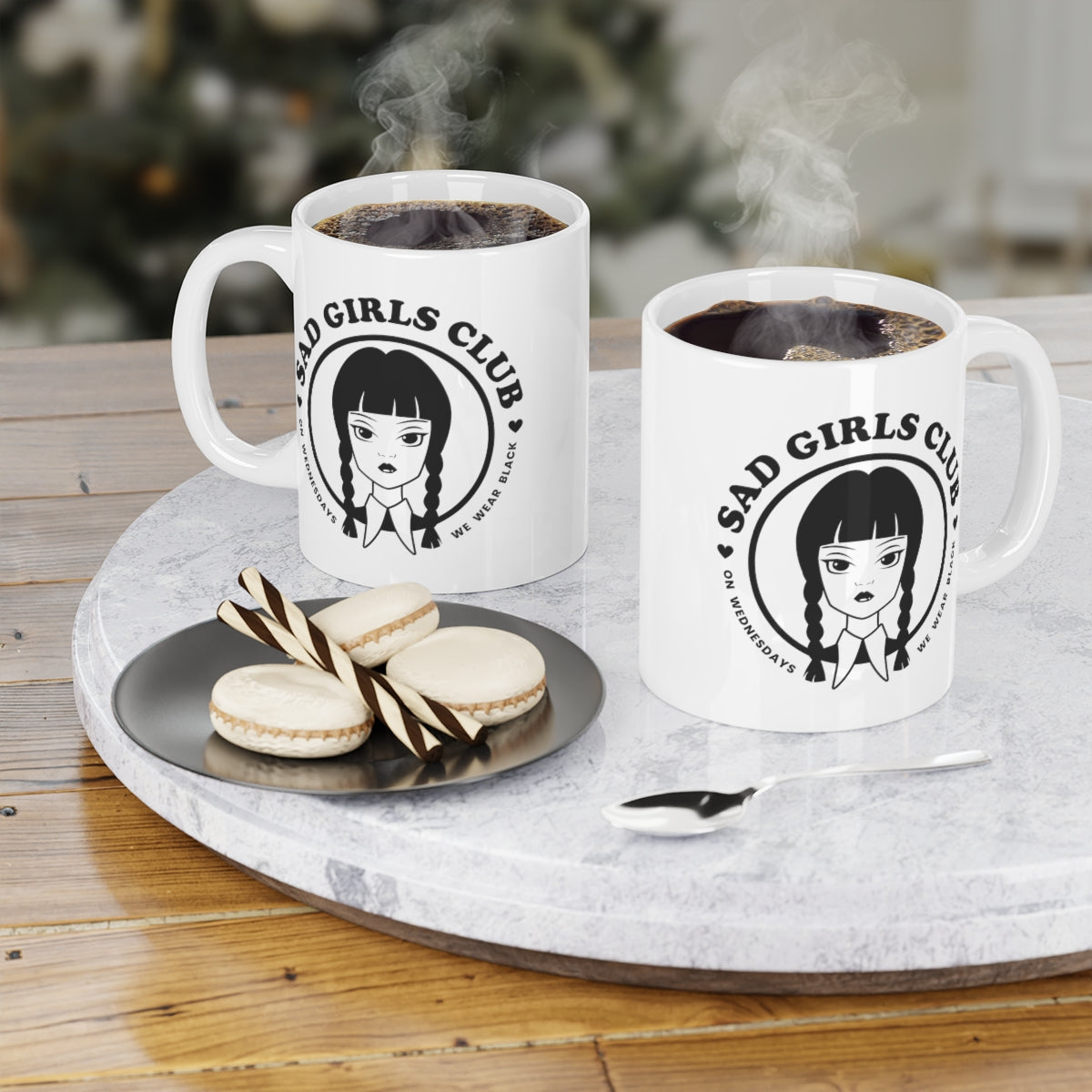 Wednesday Addams Sad Girls Club Coffee Mug