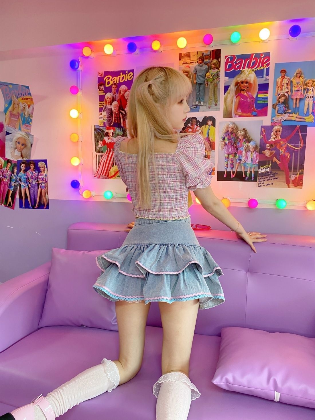 Dollette Kawaii Denim Mini Skirt
