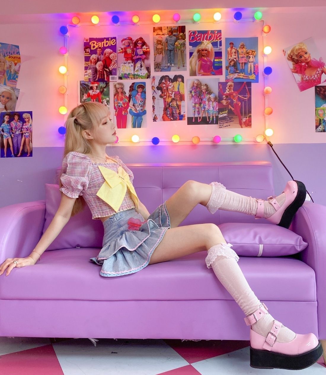 Dollette Kawaii Denim Mini Skirt