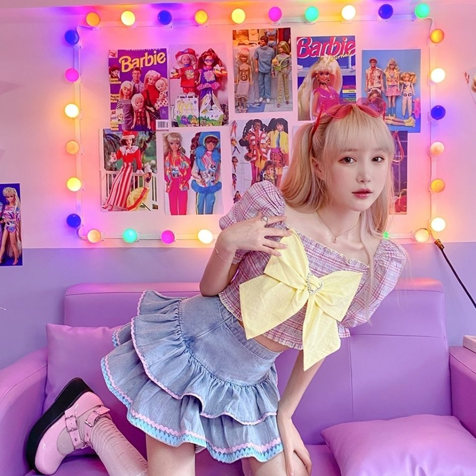 Dollette Kawaii Denim Mini Skirt