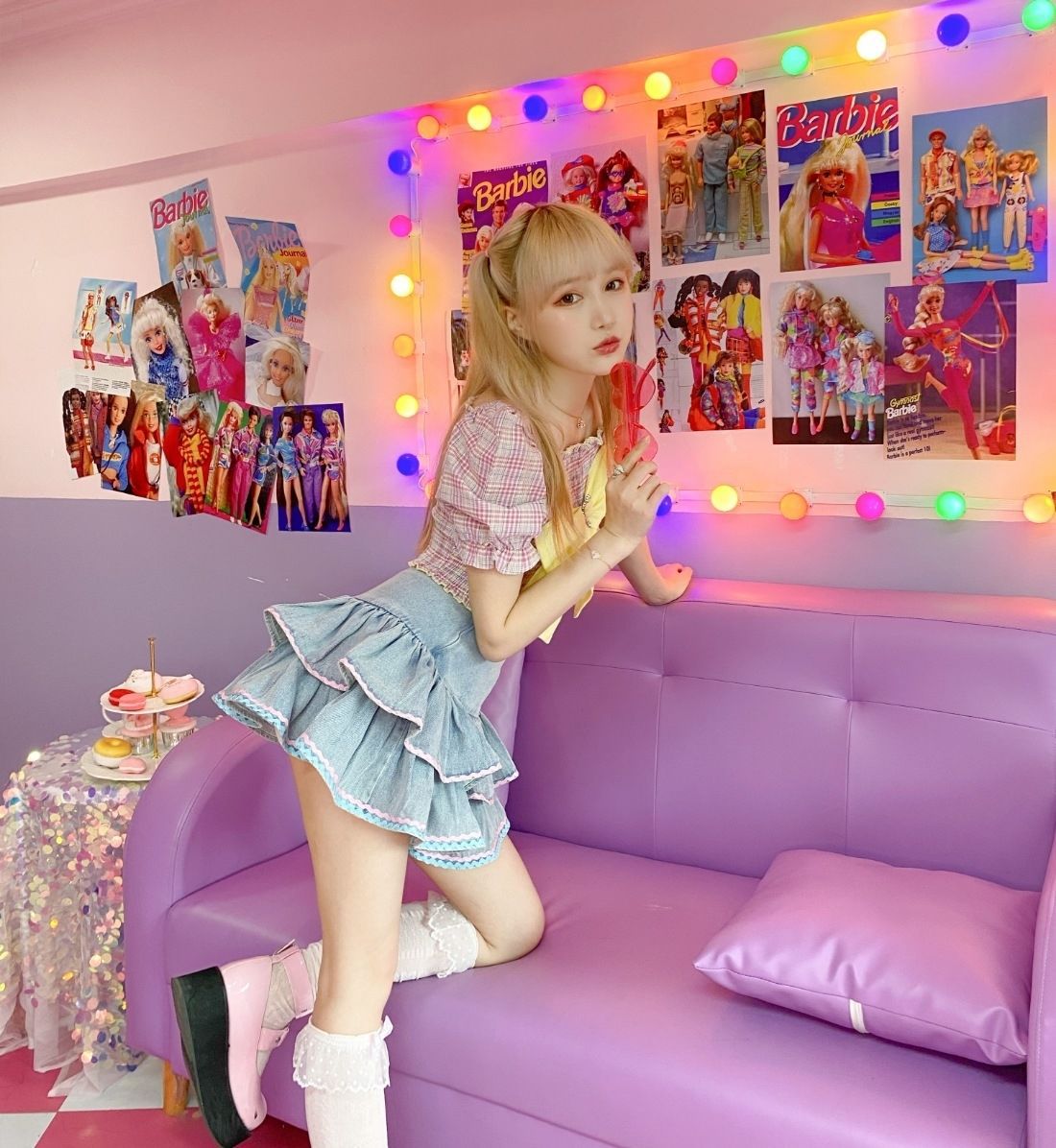 Dollette Kawaii Denim Mini Skirt