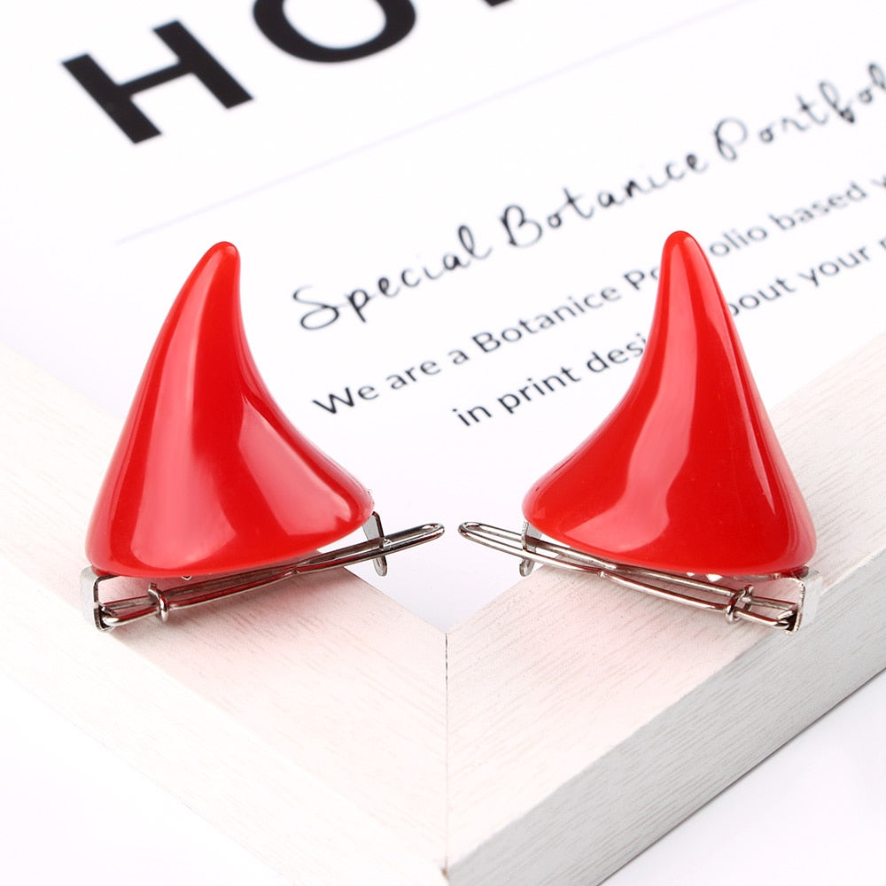 Demon Horns Hair Clips