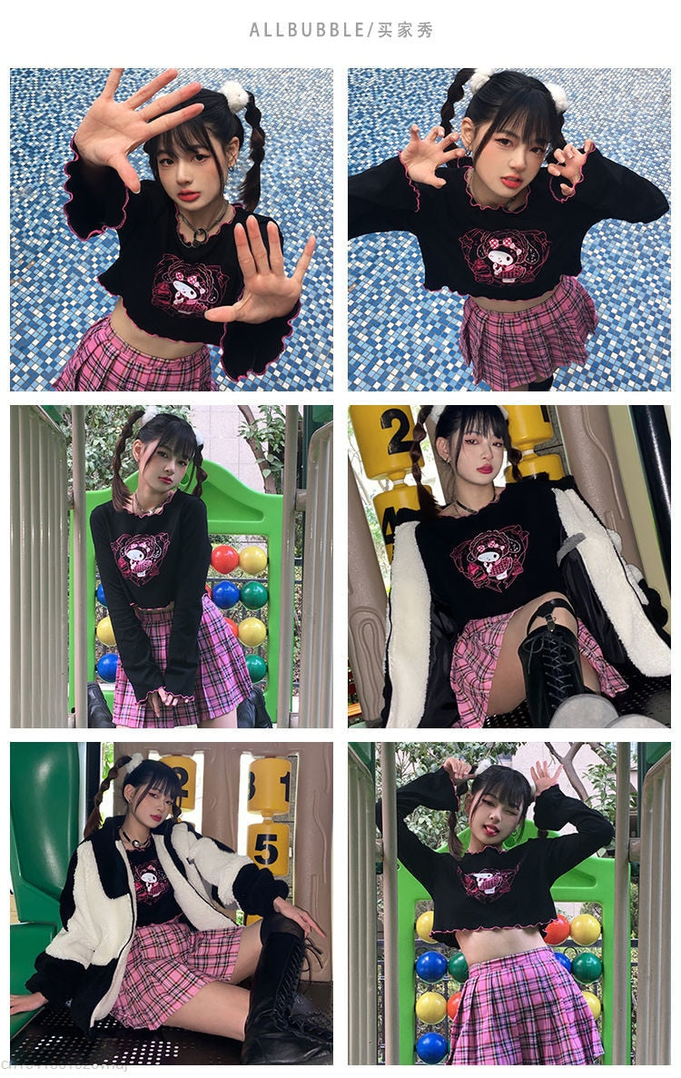 Kuromi Crop Top Sanriocore