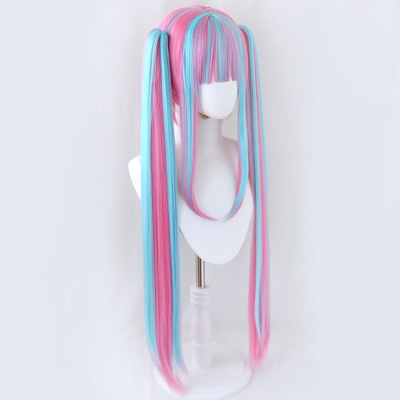 Duotone Pastel Goth Cosplay Wig Blue Pink