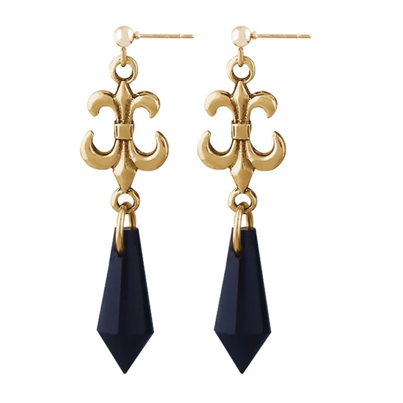 Sailor Moon Black Lady Black Crystal Earrings