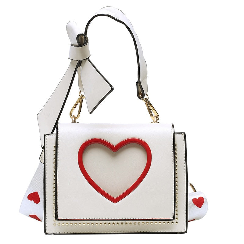Y2K Heart Hollow Out Crossbody Bag