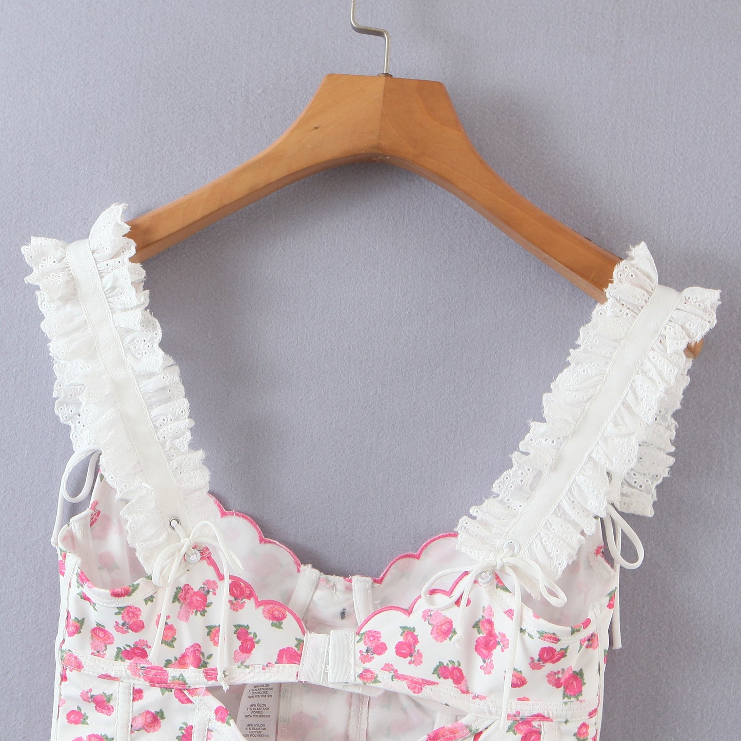 Coquette Soft Girl Floral Bustier Top