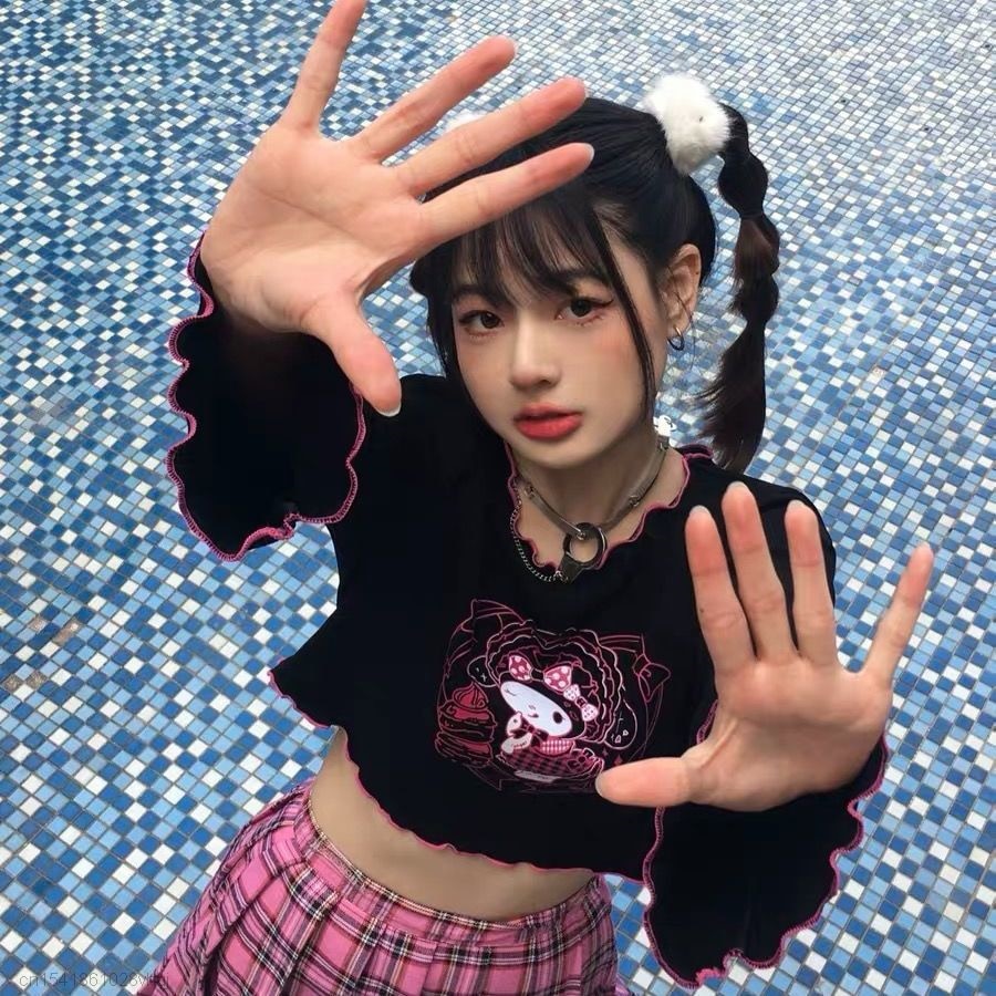 Kuromi Crop Top Sanriocore