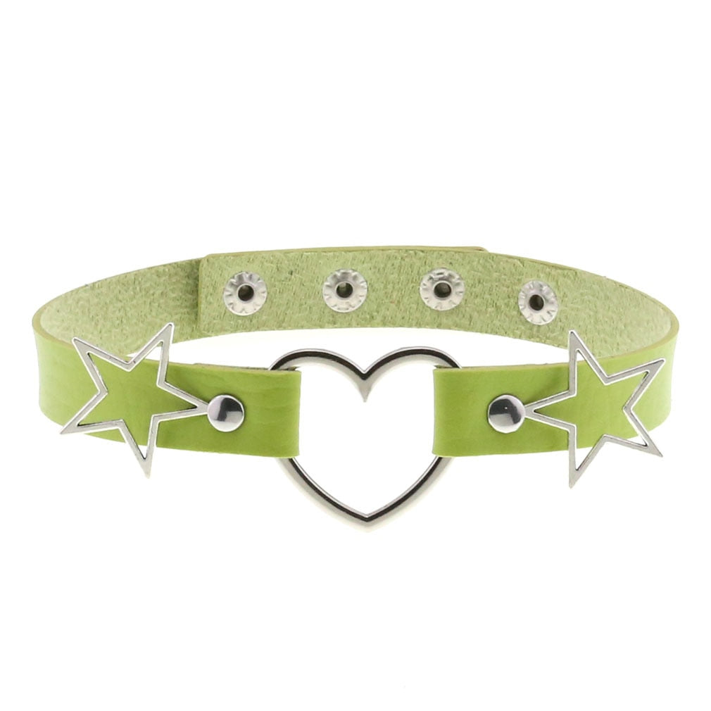 Green Heart Starts Choker Necklace