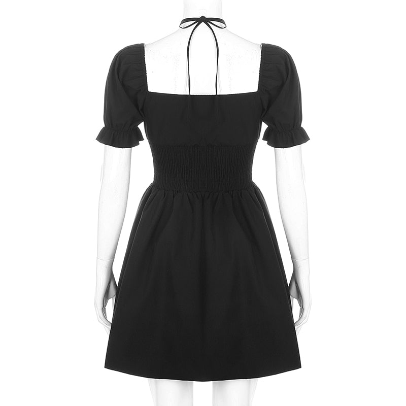 Simple Lovely Gothic Mini Dress