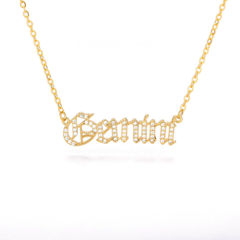 Y2K Gothic Zodiac Necklace