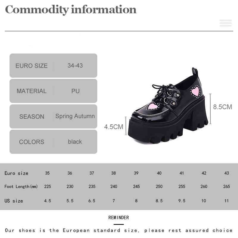 Preppy Gothic Lolita Shoes