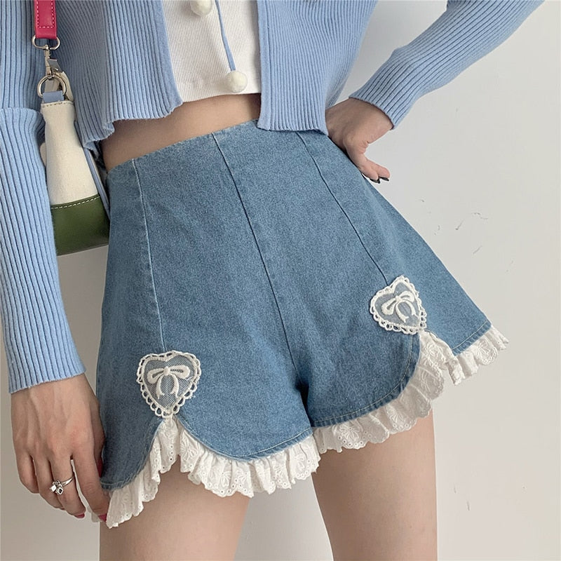 Dollette Romantic Denim Shorts