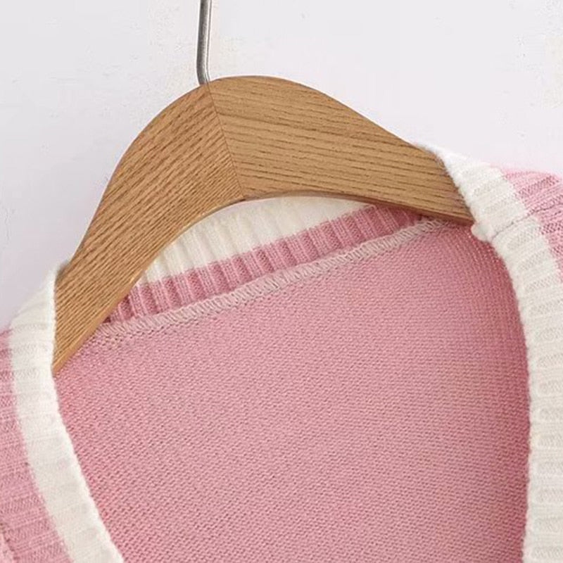Kawaii Bunny Embroidery Knit Cardigan