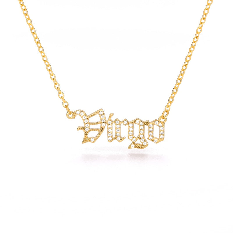 Y2K Gothic Zodiac Necklace