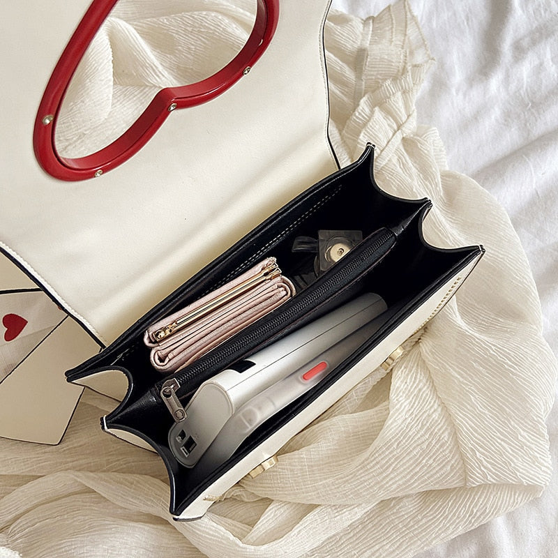 Y2K Heart Hollow Out Crossbody Bag