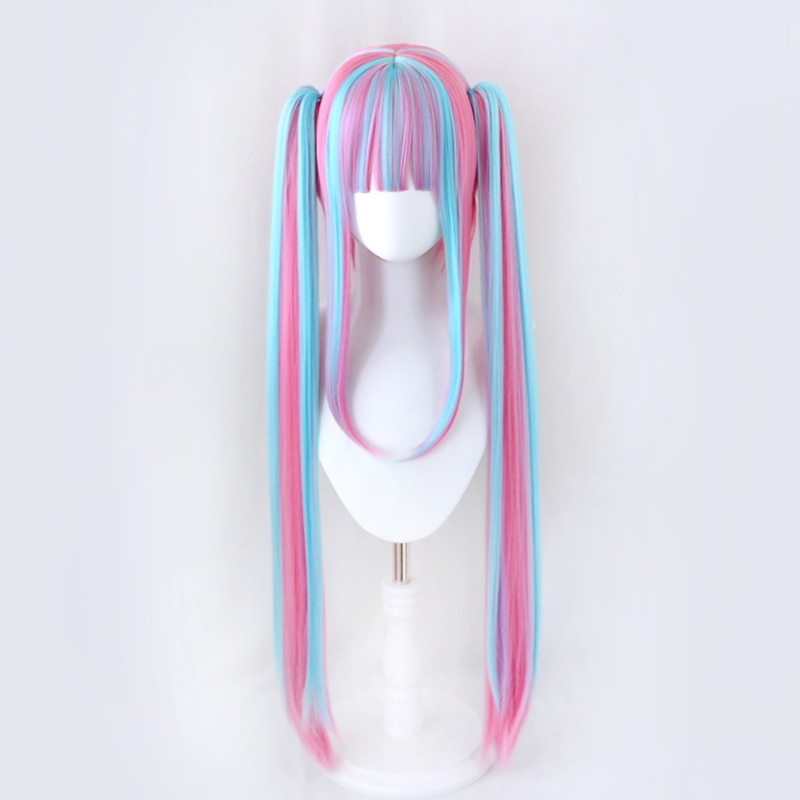 Duotone Pastel Goth Cosplay Wig Blue Pink