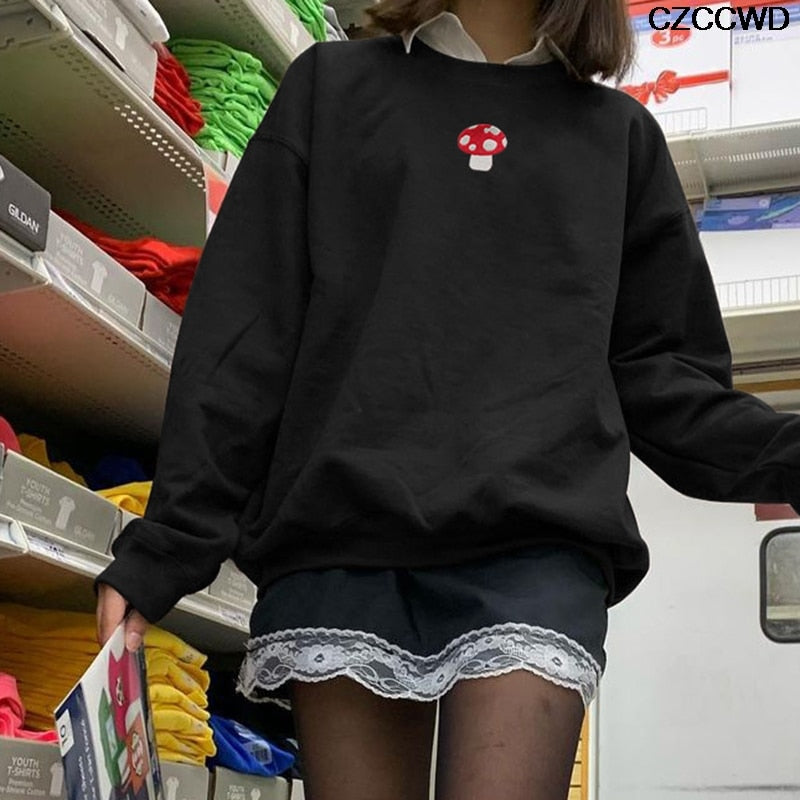 Mushroom Emboidery Sweatshirt